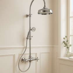 PB Classic Colonna doccia classica con miscelatore termostatico e soffione a pioggia cromo